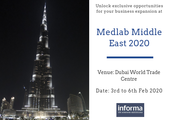 NEXT!! 3-6 February 2020 – Medlab Dubai 2020